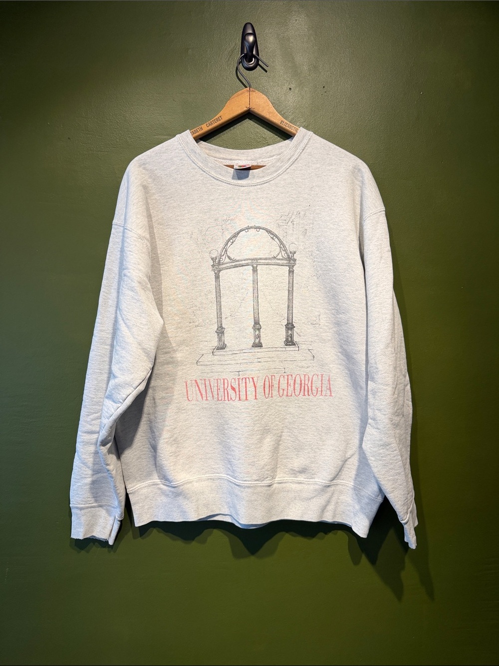 Vintage University of Georgia Crewneck Sweatshirt - Light Gray